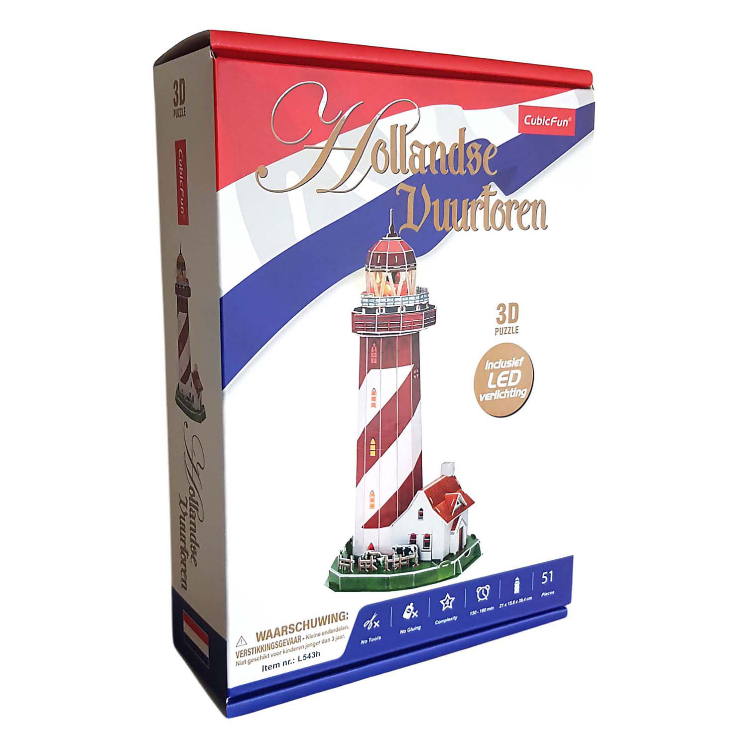 Cubic Fun 3D Puzzel Vuurtoren LED