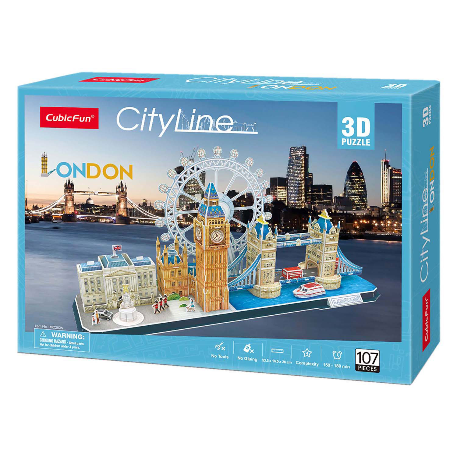 Puzzle 3D cubique amusant City Line Londres