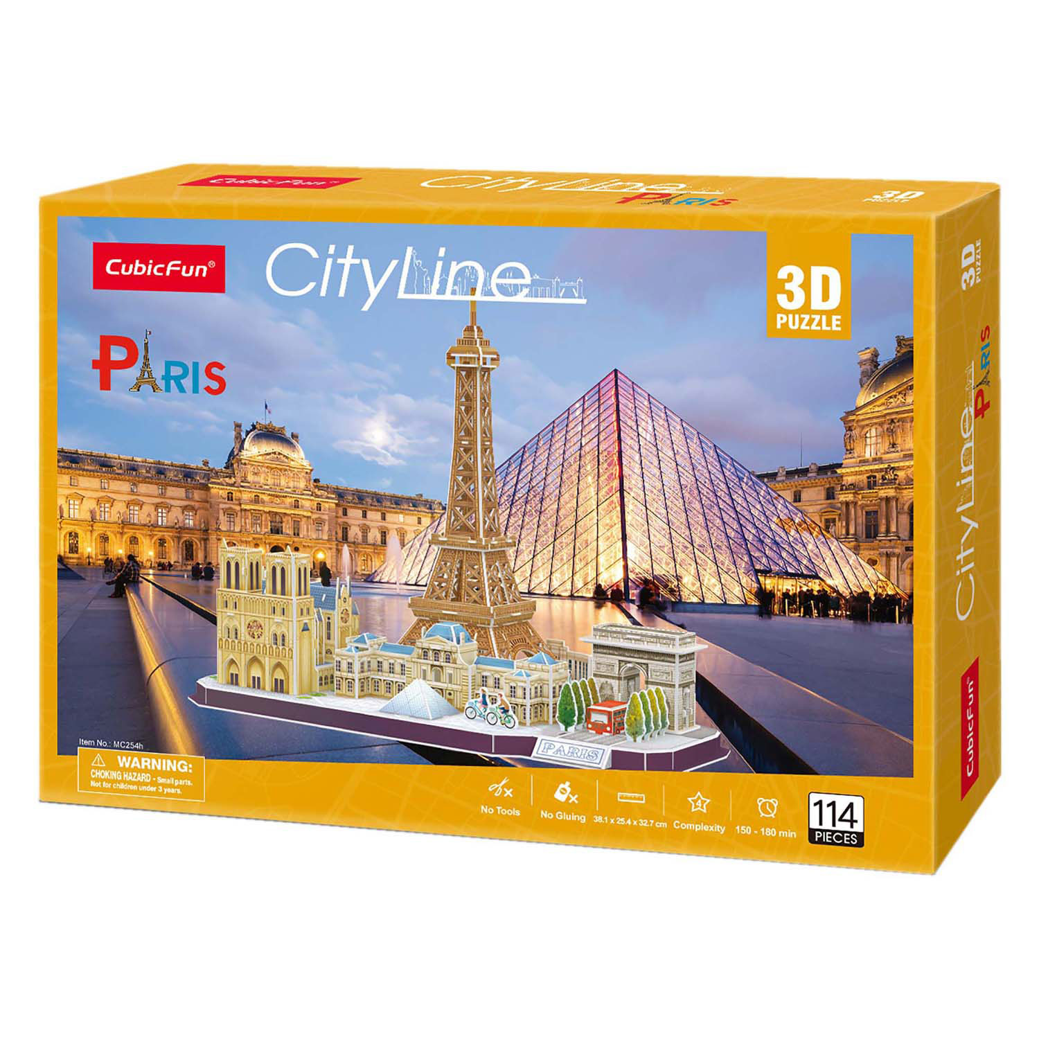 Puzzle 3D cubique amusant City Line Paris