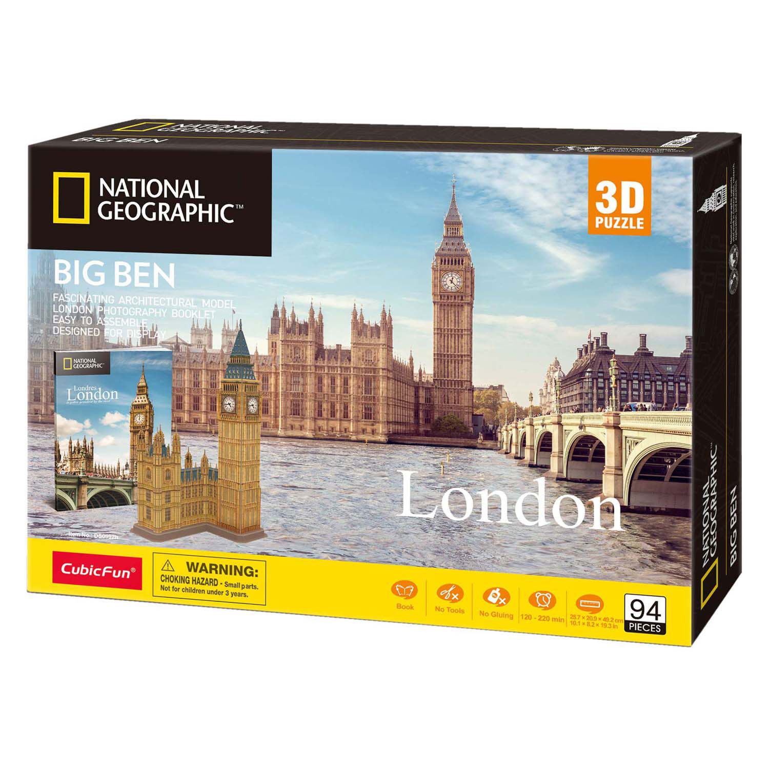 Puzzle 3D cubique amusant National Geographic BIG Ben