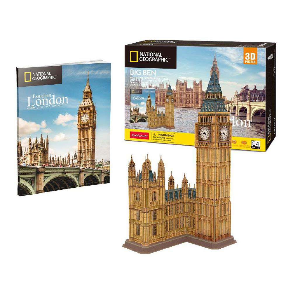 Puzzle 3D cubique amusant National Geographic BIG Ben