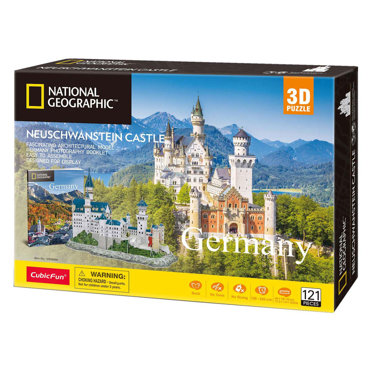 Puzzle 3D cubique amusant Château de Neuschwanstein National Geographic