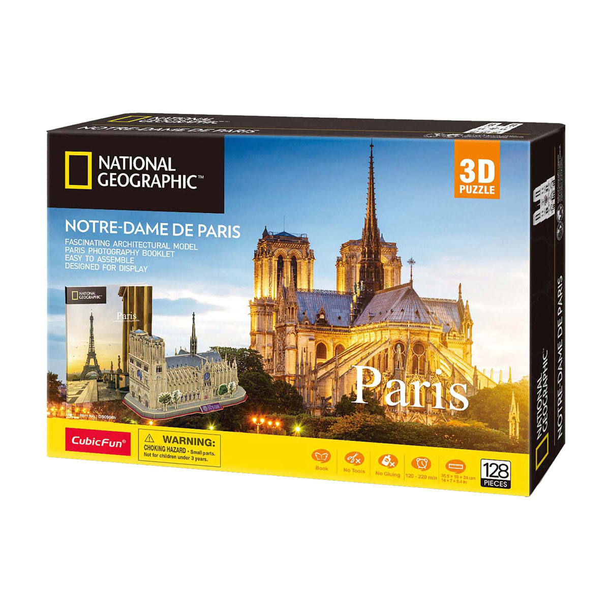 Kubisches lustiges 3D-Puzzle National Geographic Notre Dam Paris