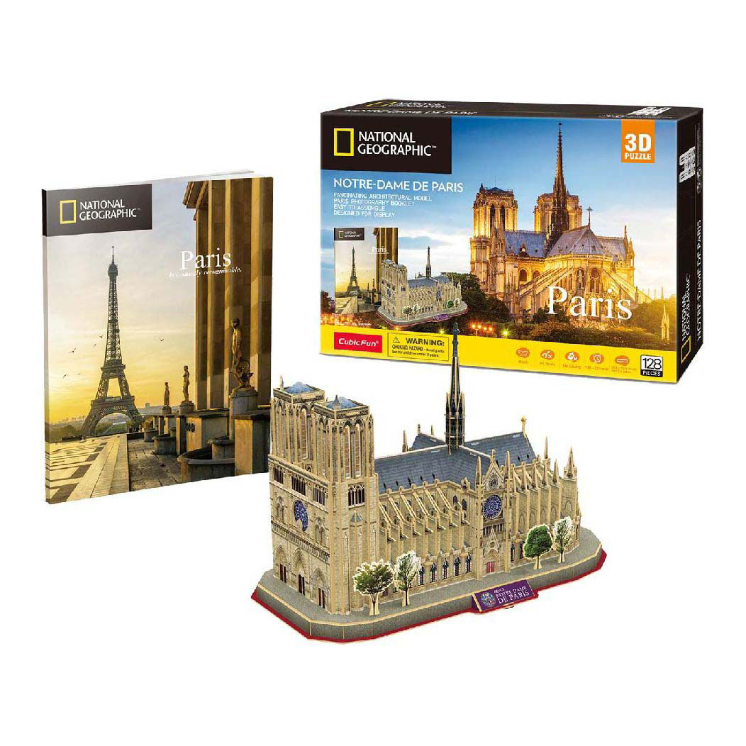 Kubisches lustiges 3D-Puzzle National Geographic Notre Dam Paris