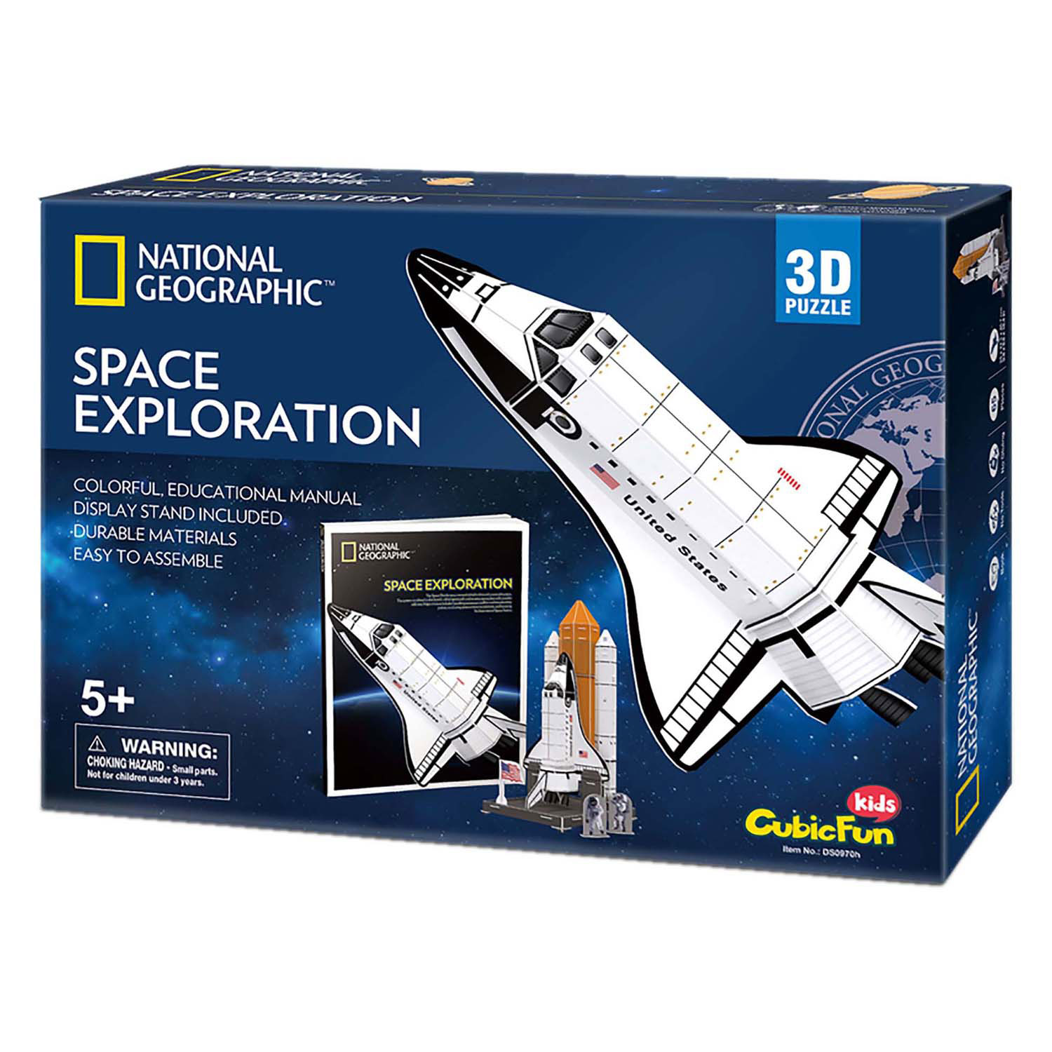 Puzzle 3D cubique amusant Découverte de l'espace National Geographic