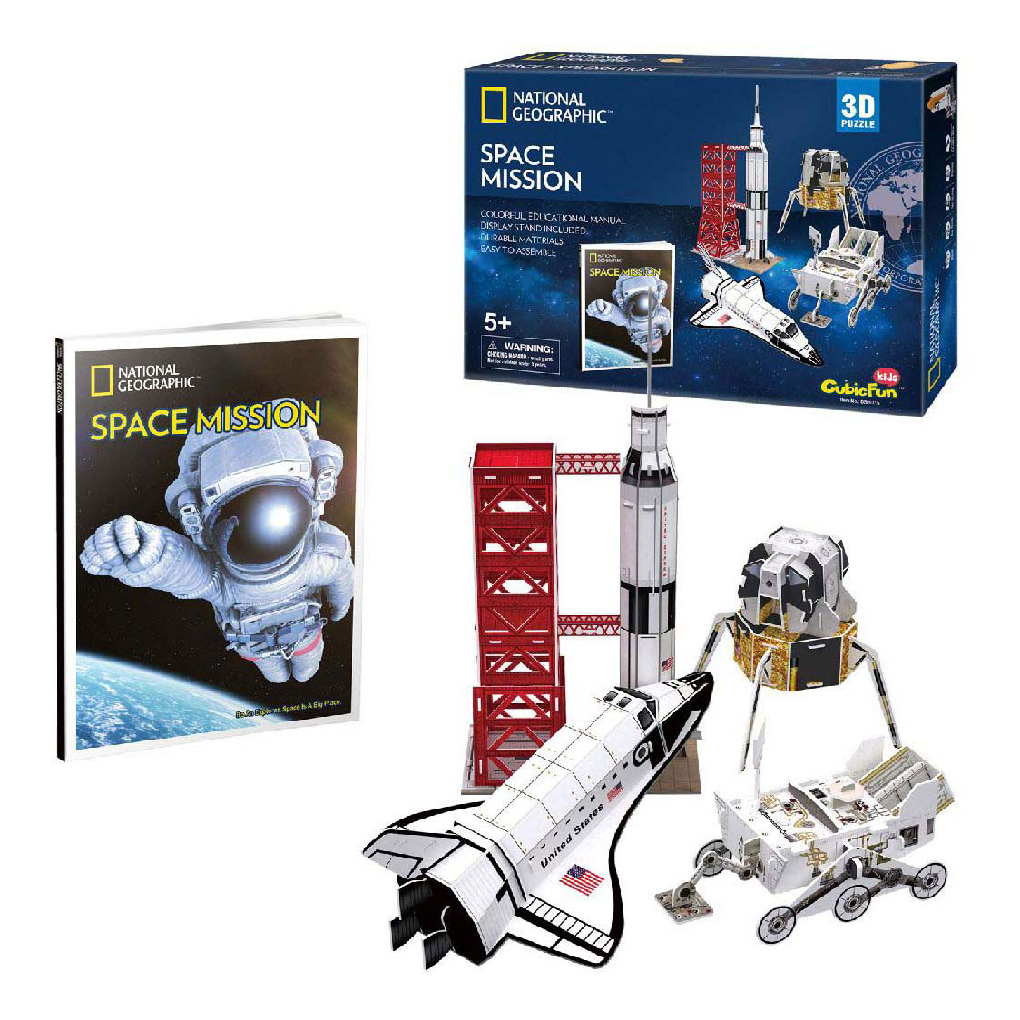 Puzzle 3D amusant cubique Mission spatiale National Geographic