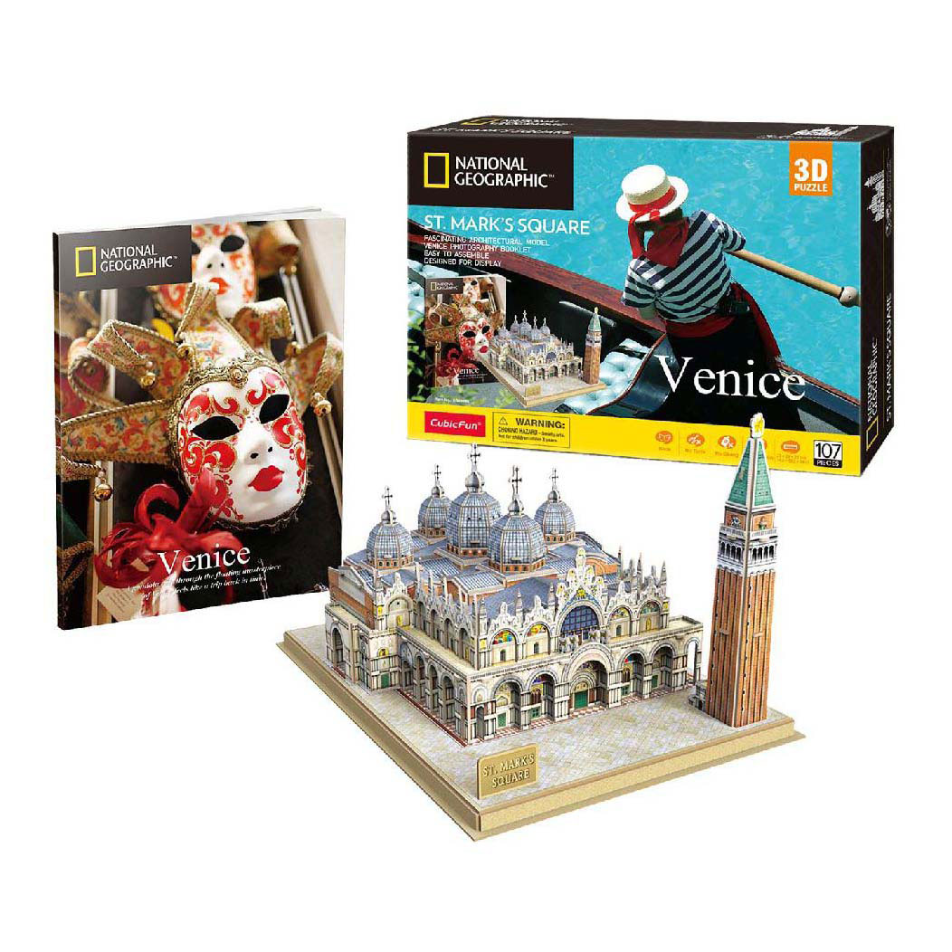 Puzzle 3D cubique amusant National Geographic Place Saint-Marc