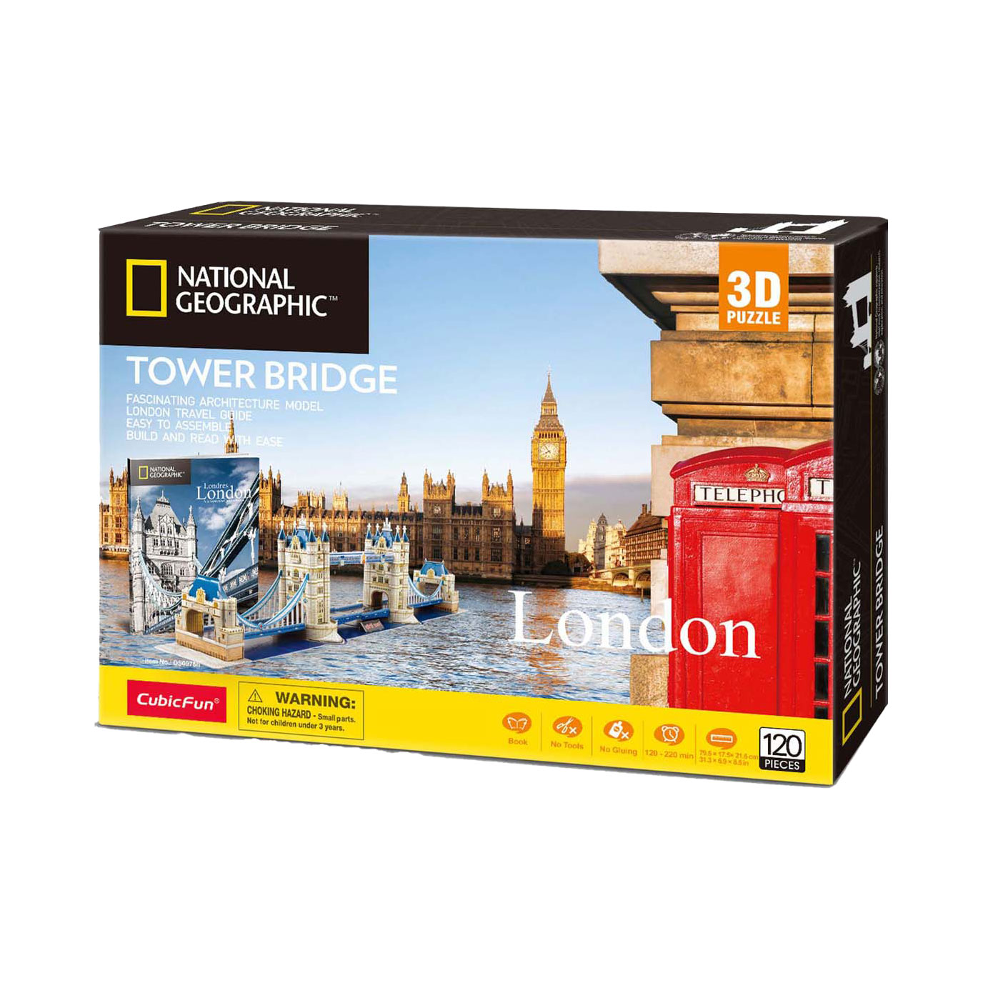 Puzzle 3D amusant cubique National Geographic Tower Bridge