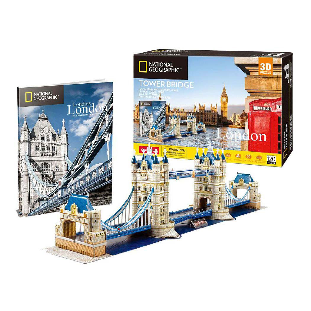 Puzzle 3D amusant cubique National Geographic Tower Bridge