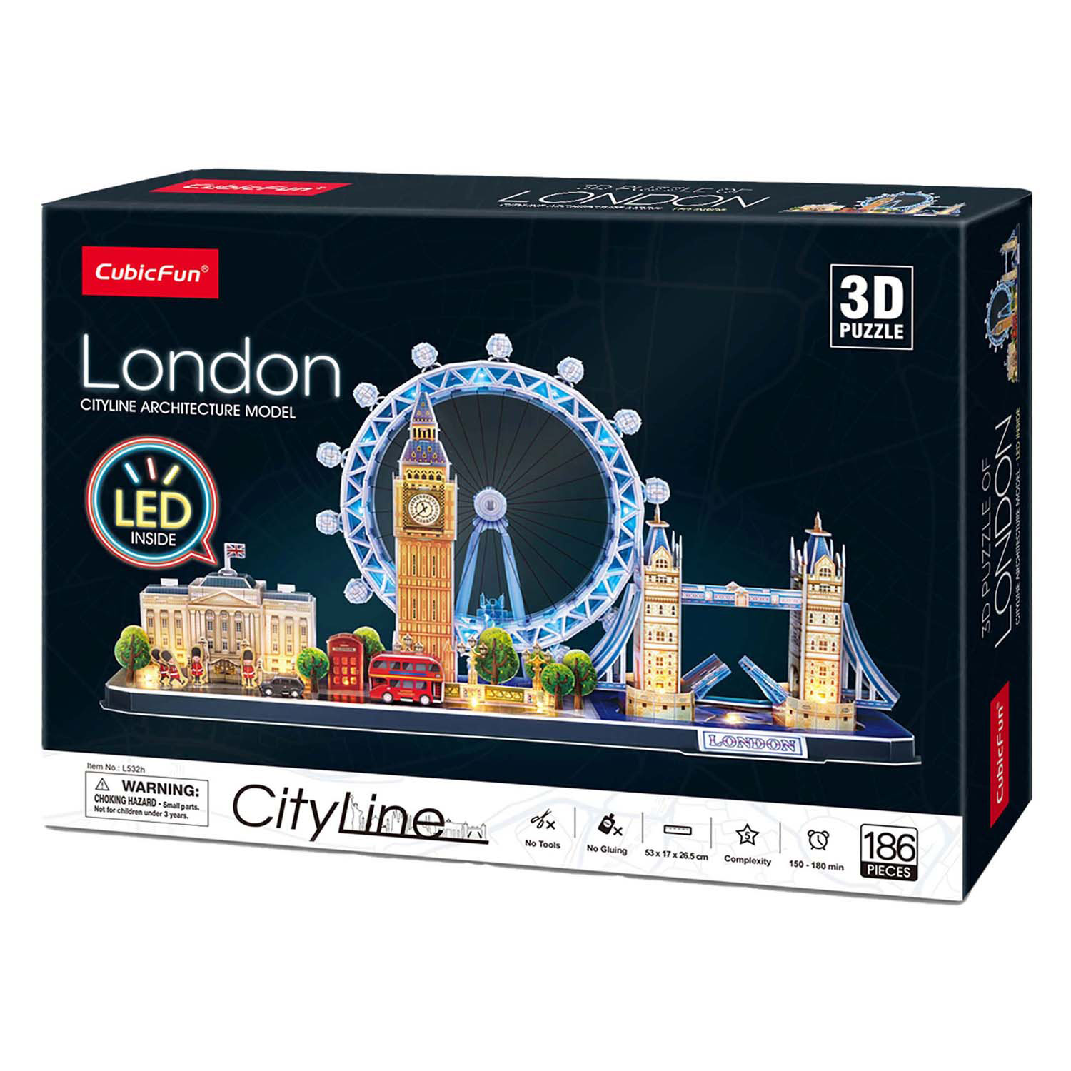 Puzzle 3D Cubic Fun City Line Londres LED