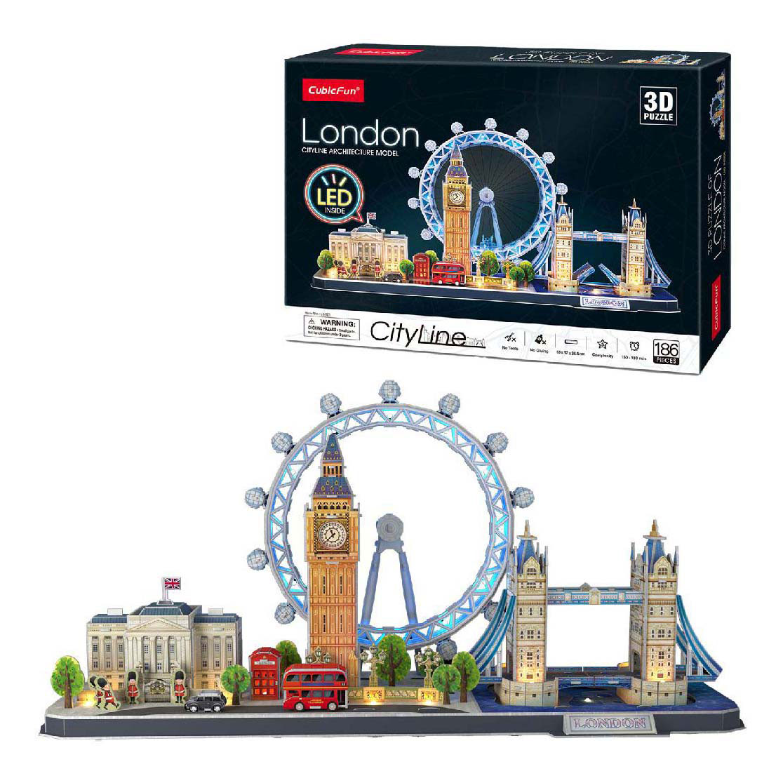 Puzzle 3D Cubic Fun City Line Londres LED