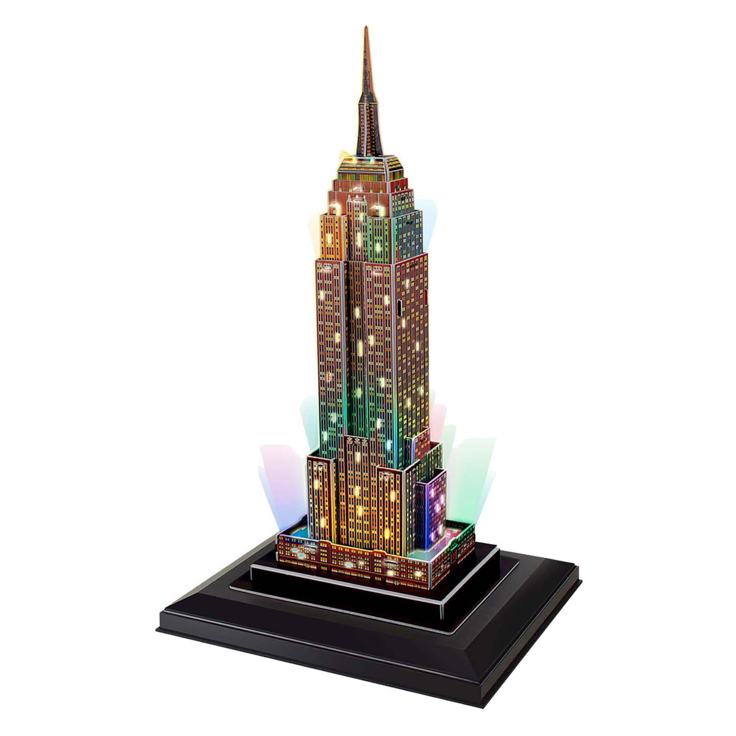 Puzzle 3D cubique amusant Empire State Building avec éclairage LED