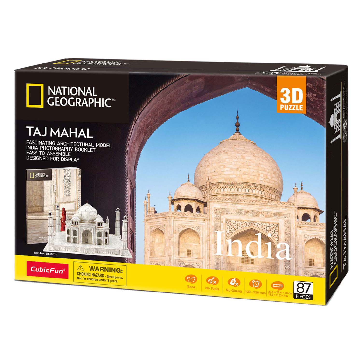 Puzzle 3D amusant et cubique National Geographic Taj Mahal