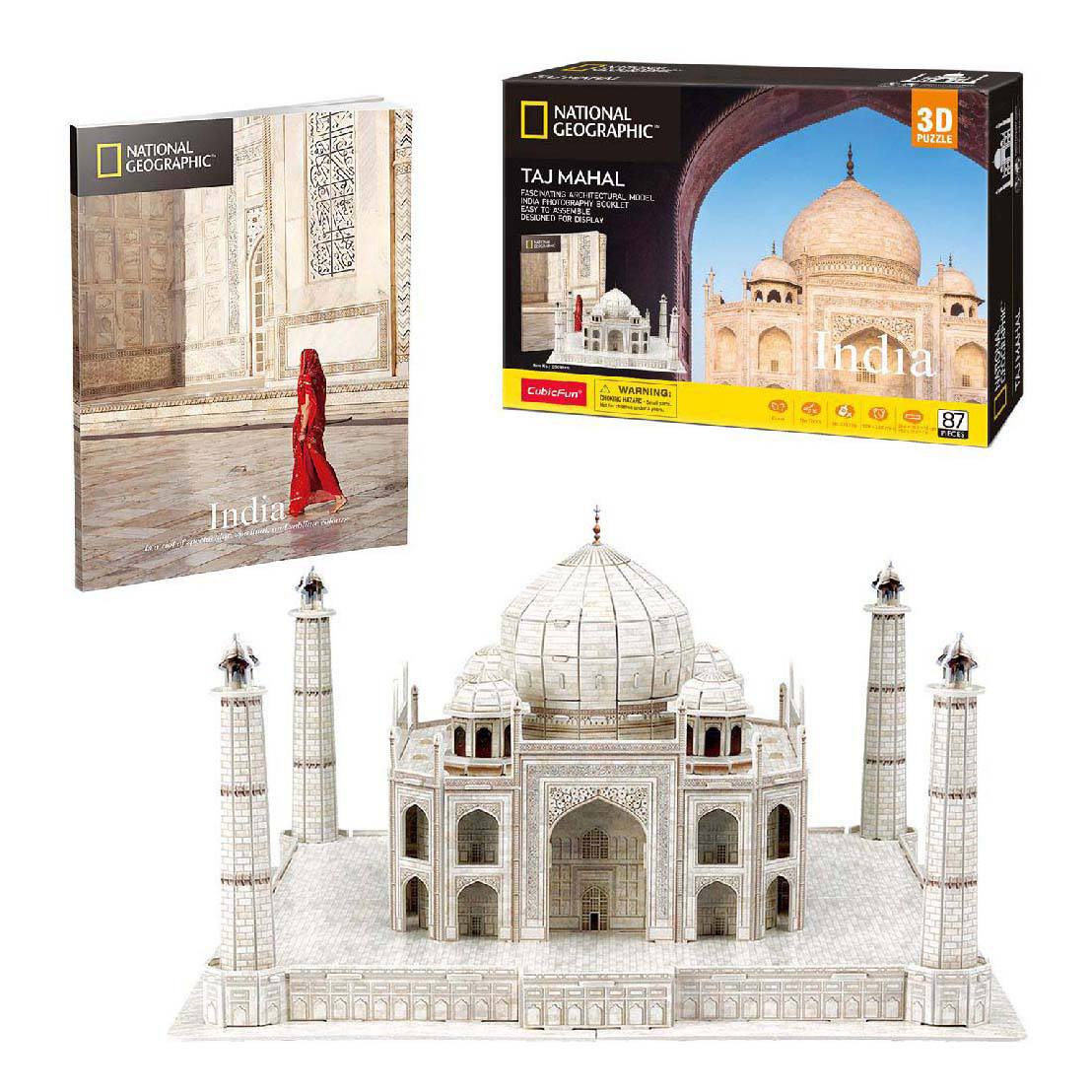 Puzzle 3D amusant et cubique National Geographic Taj Mahal