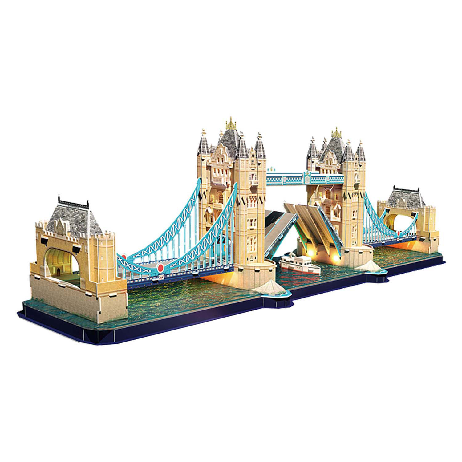 Puzzle 3D cubique amusant Tower Bridge avec éclairage LED