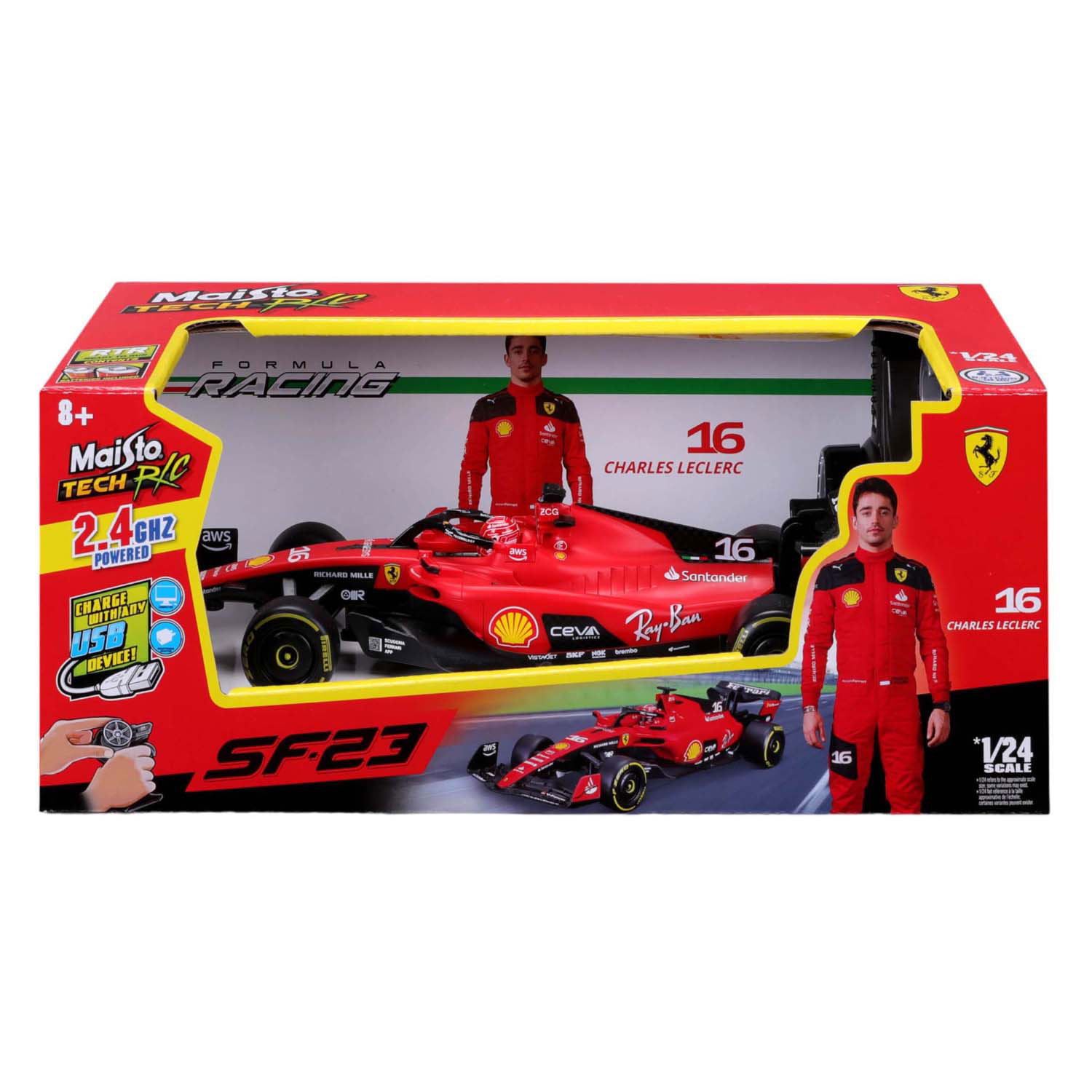 Bestuurbare Auto RC Maisto Ferrari Leclerc