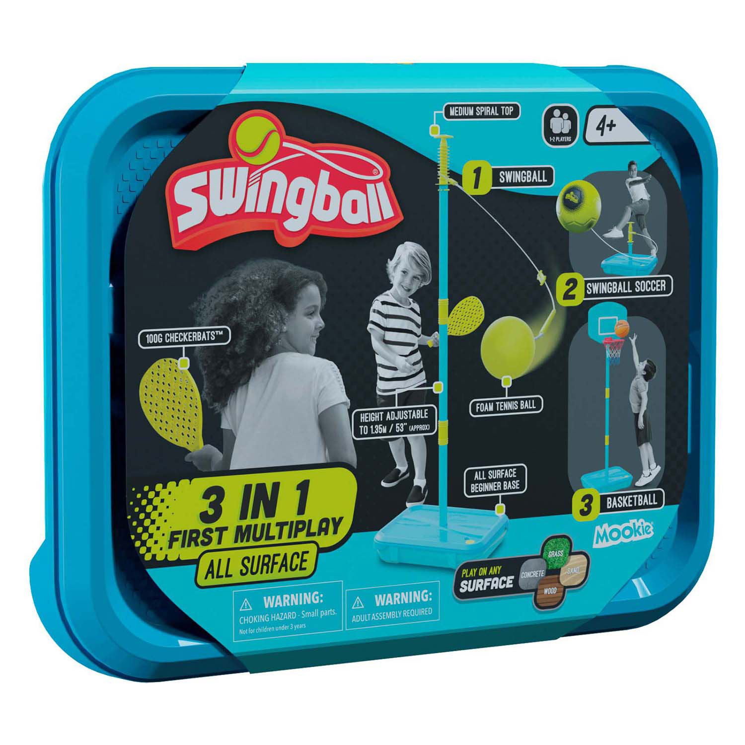 Ensemble de jeu 3 en 1 Mookie Swingball