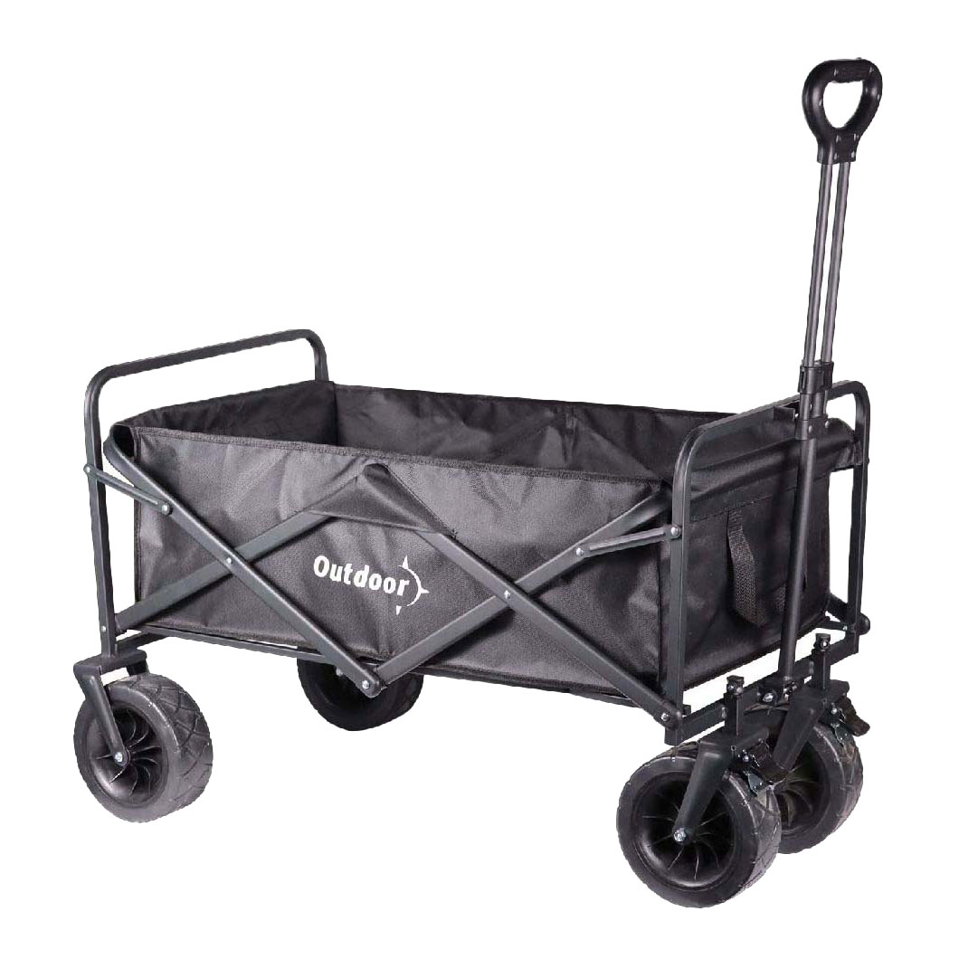 Outdoor Faltbarer Bolderwagen Schwarz