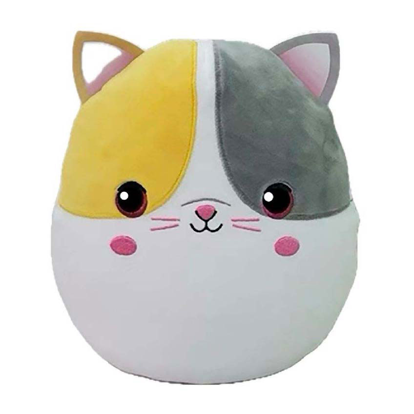 Ty Squish a Boo  Yellow Grey Cat, 20cm