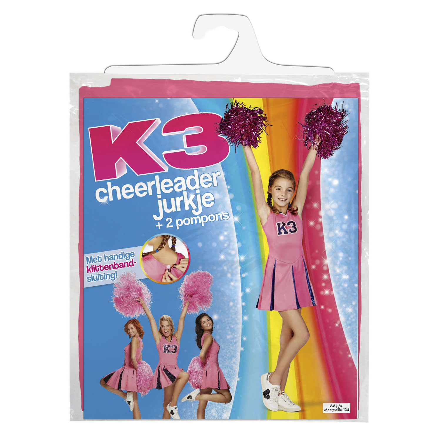 K3 Verkleedjurkje Cheerleaders, 6-8 jaar