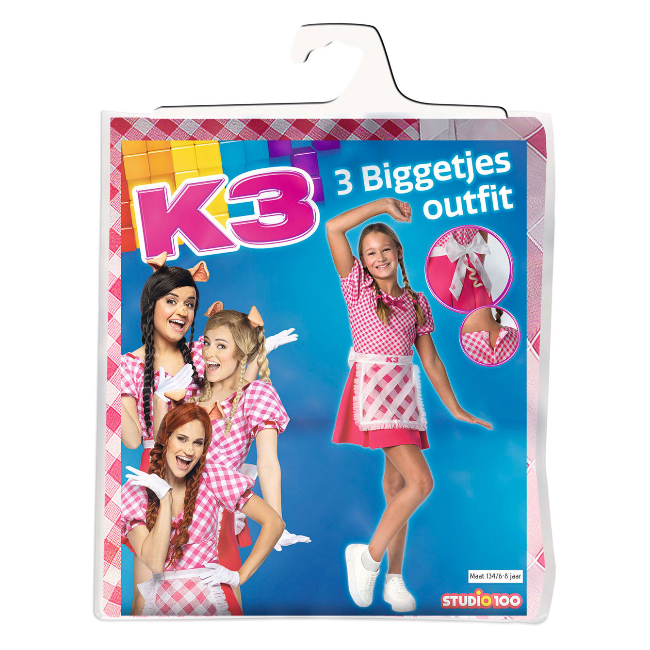 K3 Dress Up Dress – 3 kleine Schweinchen, 6–8 Jahre