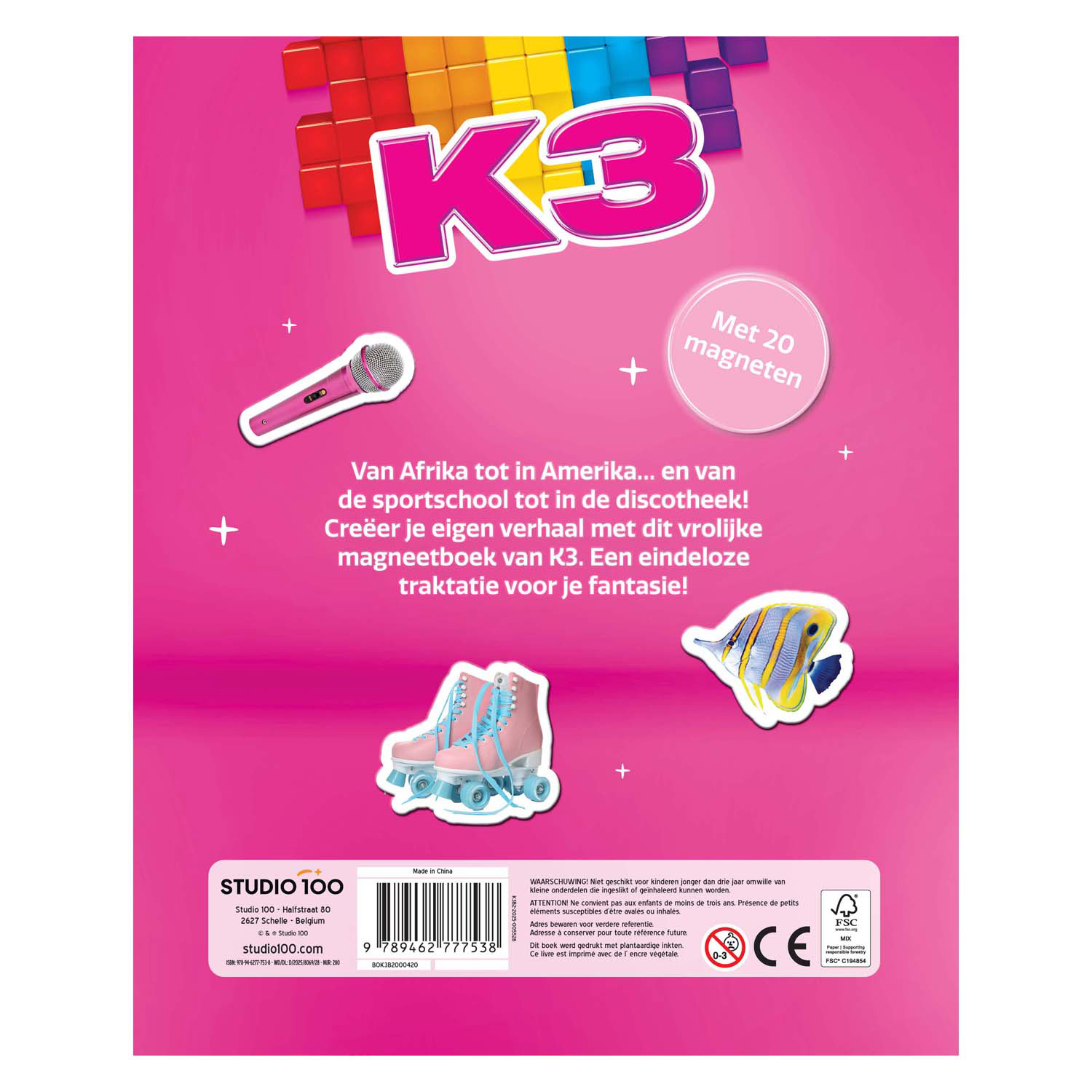 K3 Magneetboek - Met 20 magneten