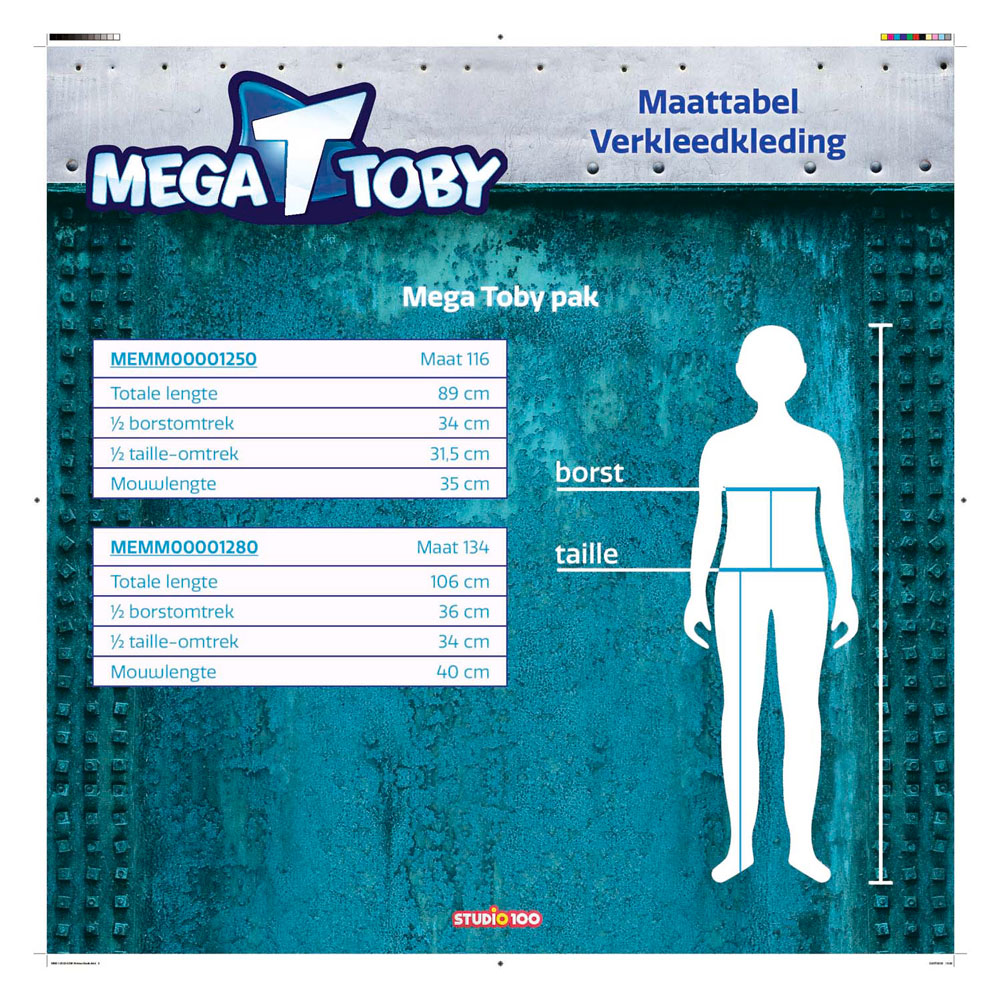 Mega Mindy  Verkleedpak Toby 6-8 jaar