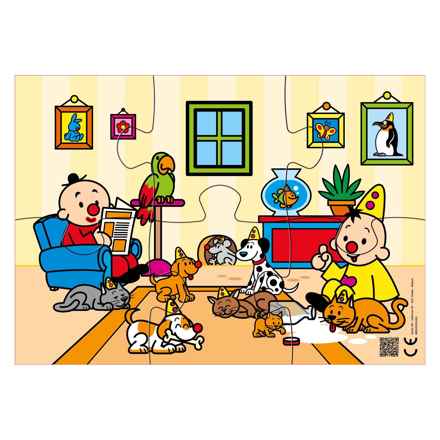 Puzzle Bumba Ouaf Ouaf Miaou Miaou - 6 pièces.