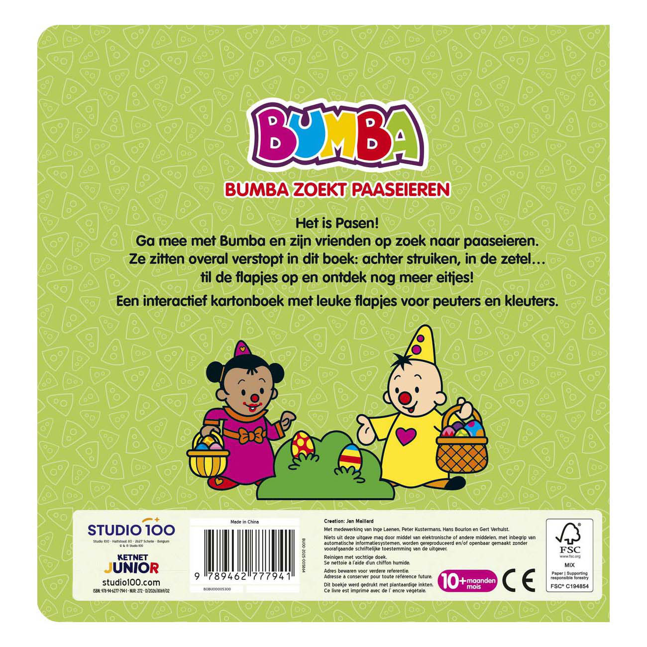 Bumba Kartonboek - Bumba zoekt paaseieren