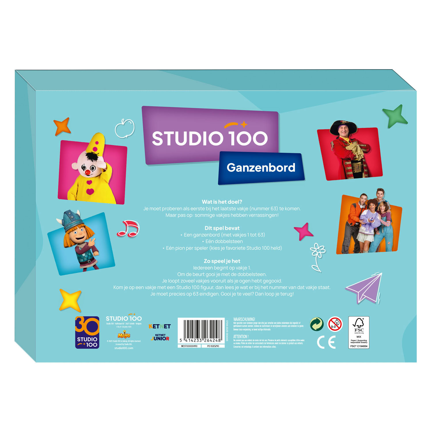 Spel Ganzenbord -  30 jaar Studio 100