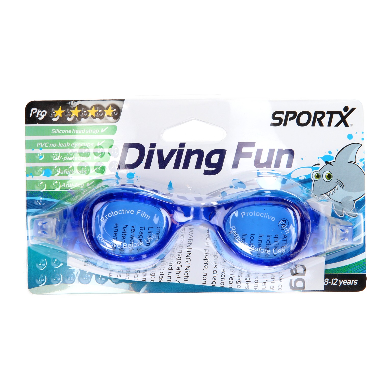 Lunettes de natation SportX Junior Pro - Bleu