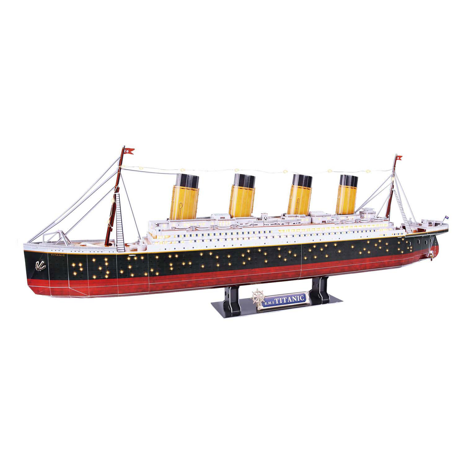 Puzzle 3D cubique amusant Titanic avec éclairage LED