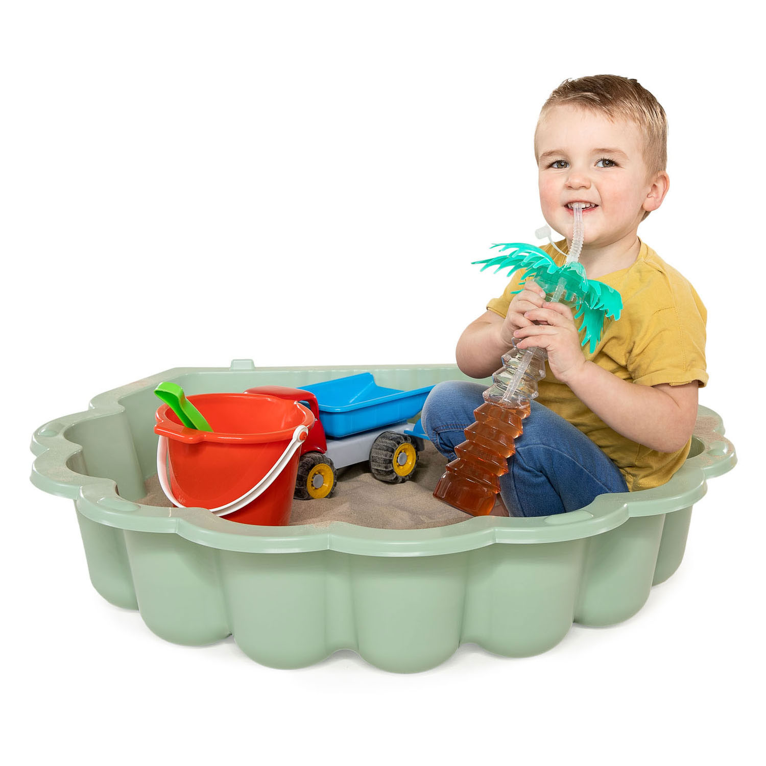 Zand- en Waterschelp Groen Pastel - 2dlg.