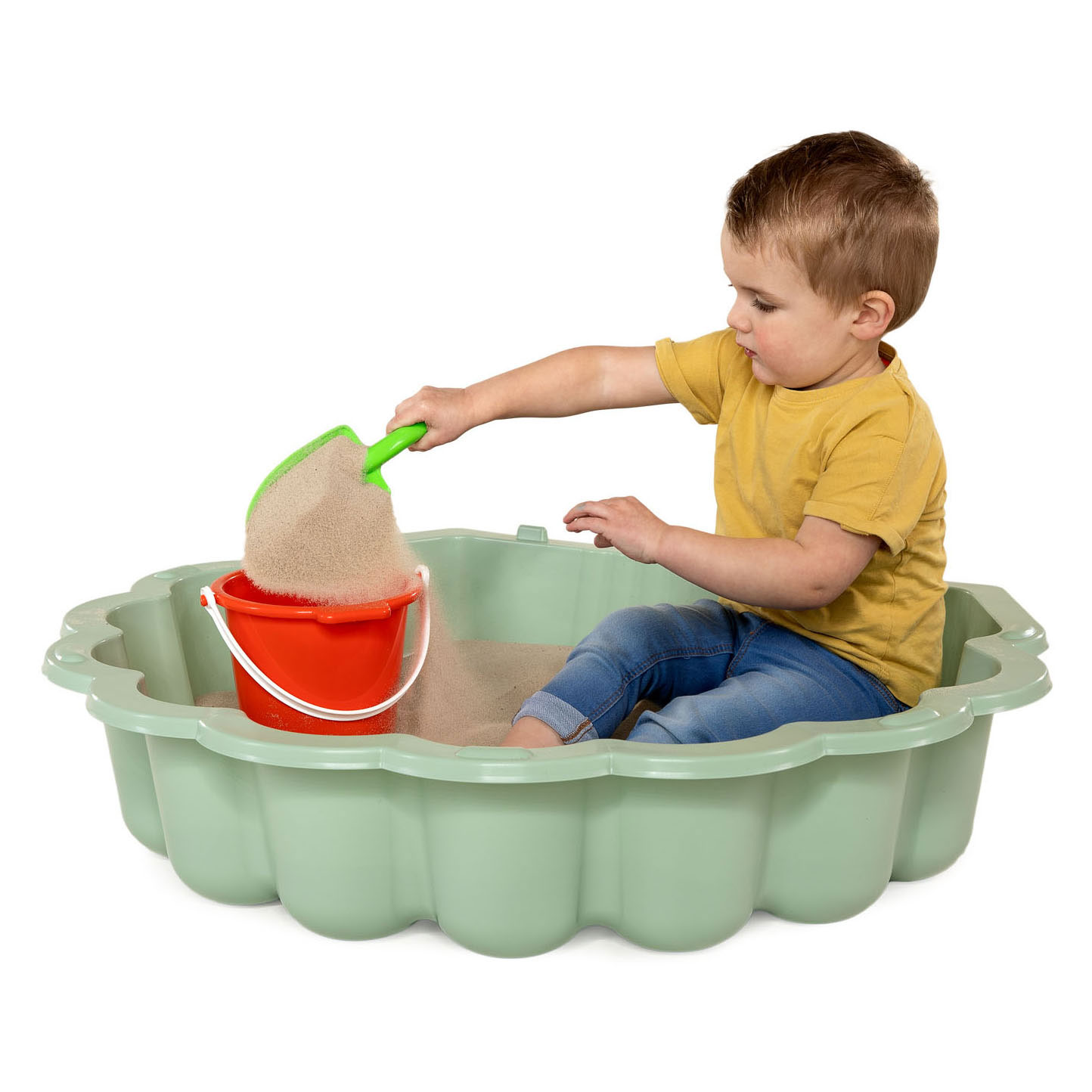 Zand- en Waterschelp Groen Pastel - 2dlg.