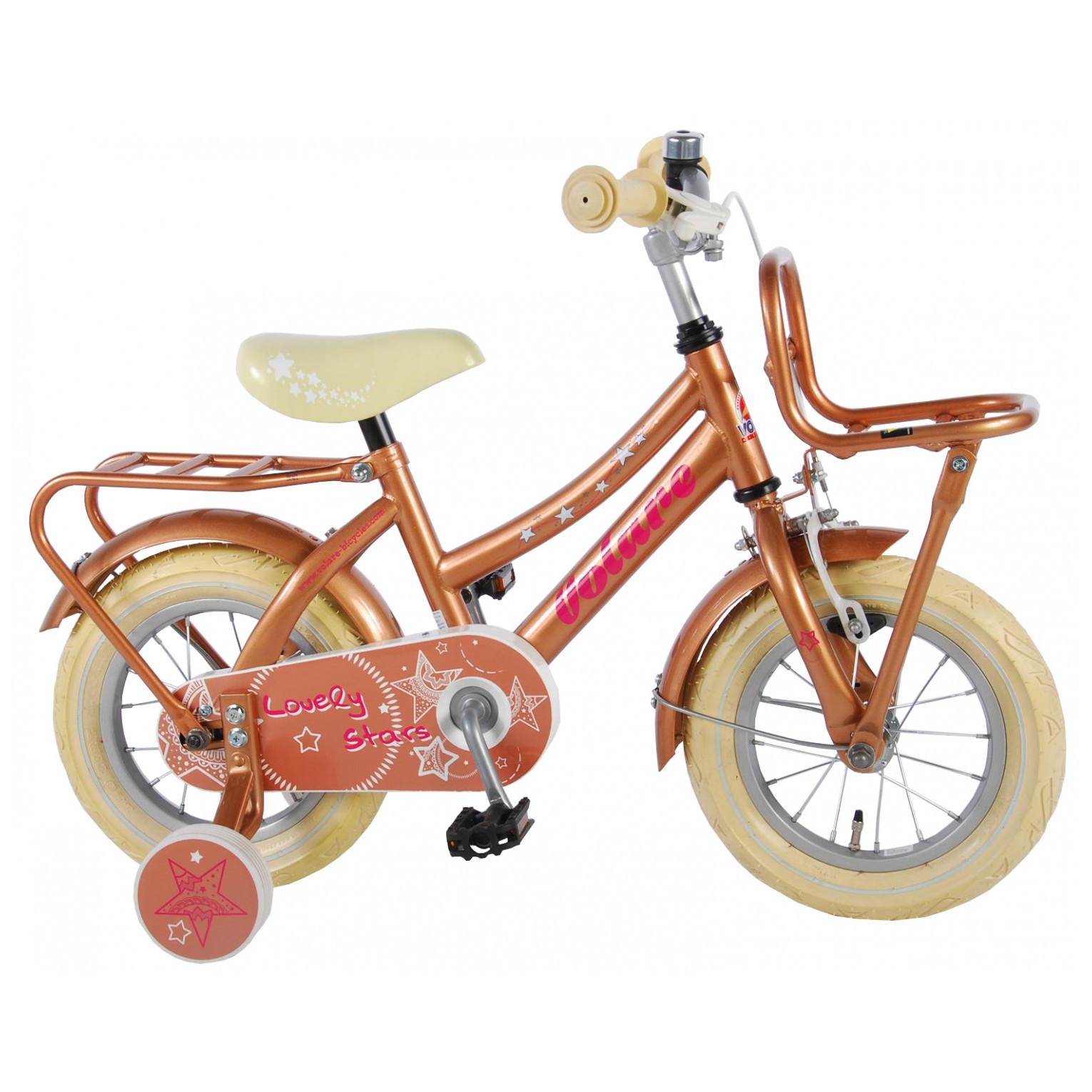Volare Lovely Stars Fiets - 12 inch - Goud