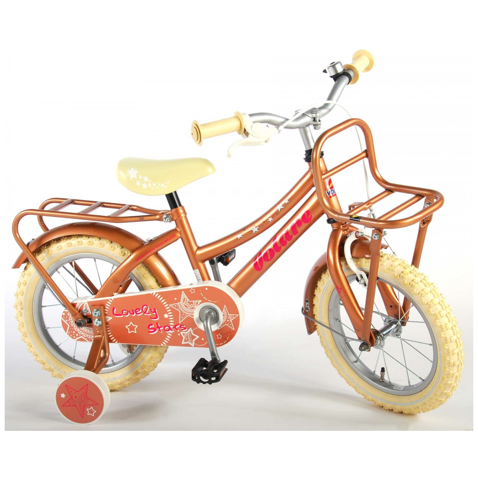 Volare Lovely Stars Fiets - 14 inch - Goud