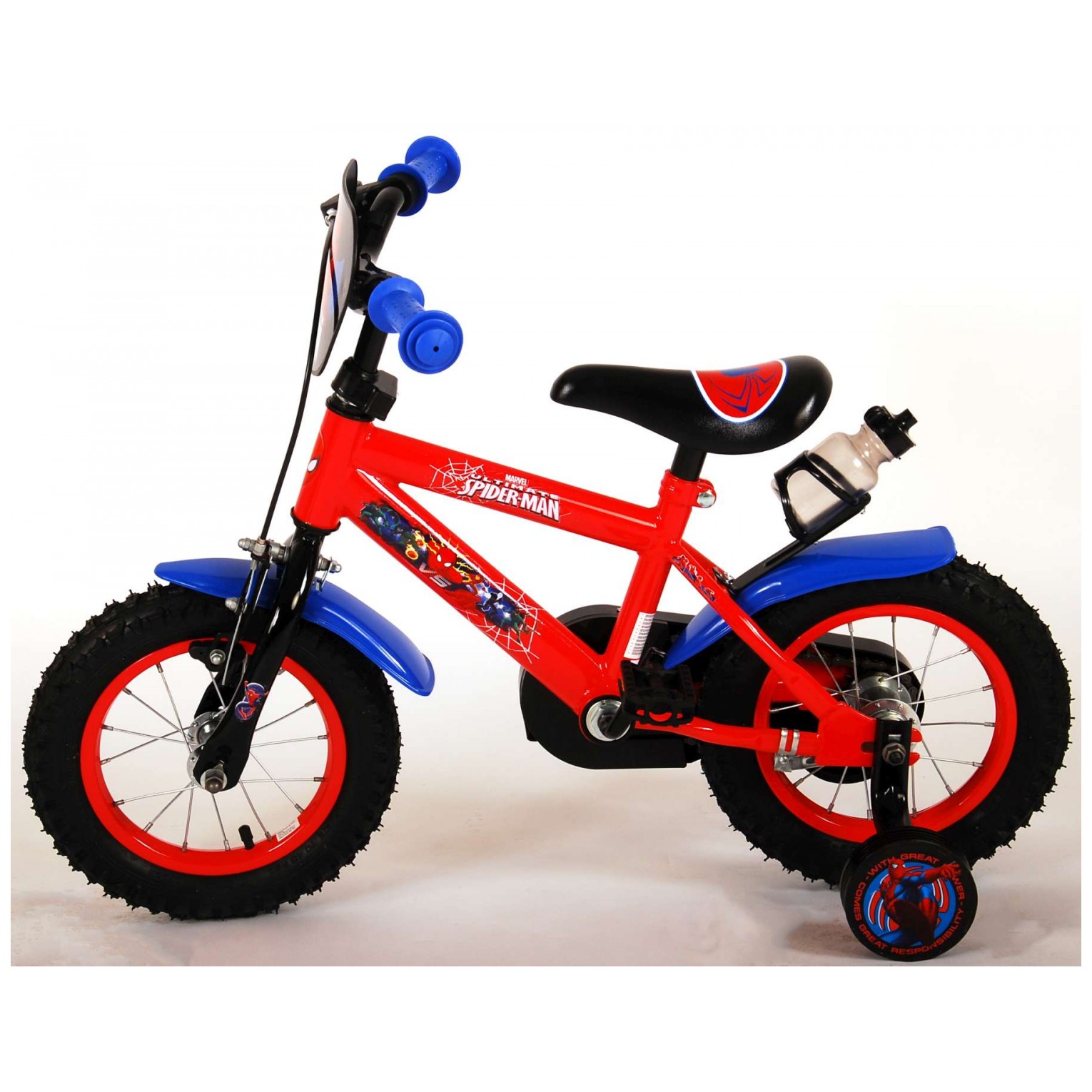 Ultimate Spider-Man Fiets - 12 inch - Blauw/Rood