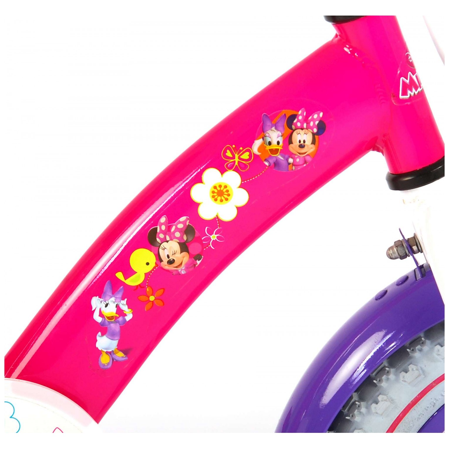 Disney Minnie Bow-Tique Fiets - 12 inch - Roze Wit