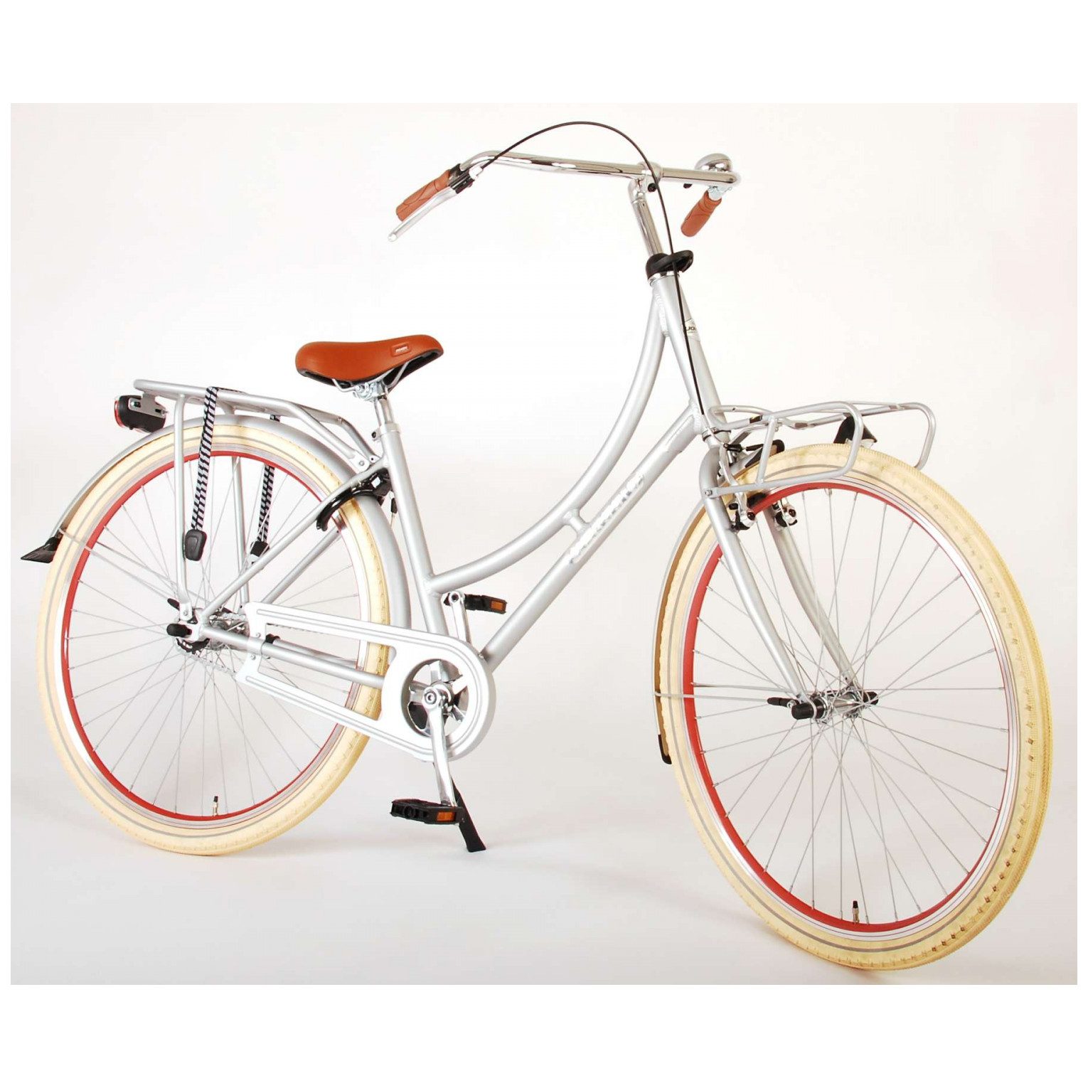 Volare Classic Oma Damesfiets - 45 centimeter - Mat Zilver