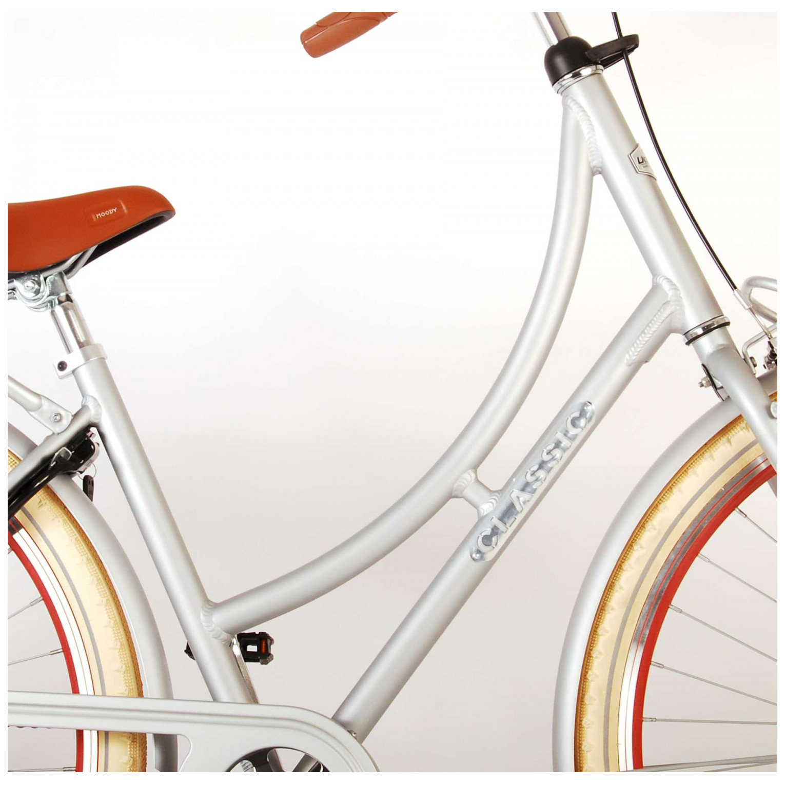 Volare Classic Oma Damesfiets - 45 centimeter - Mat Zilver