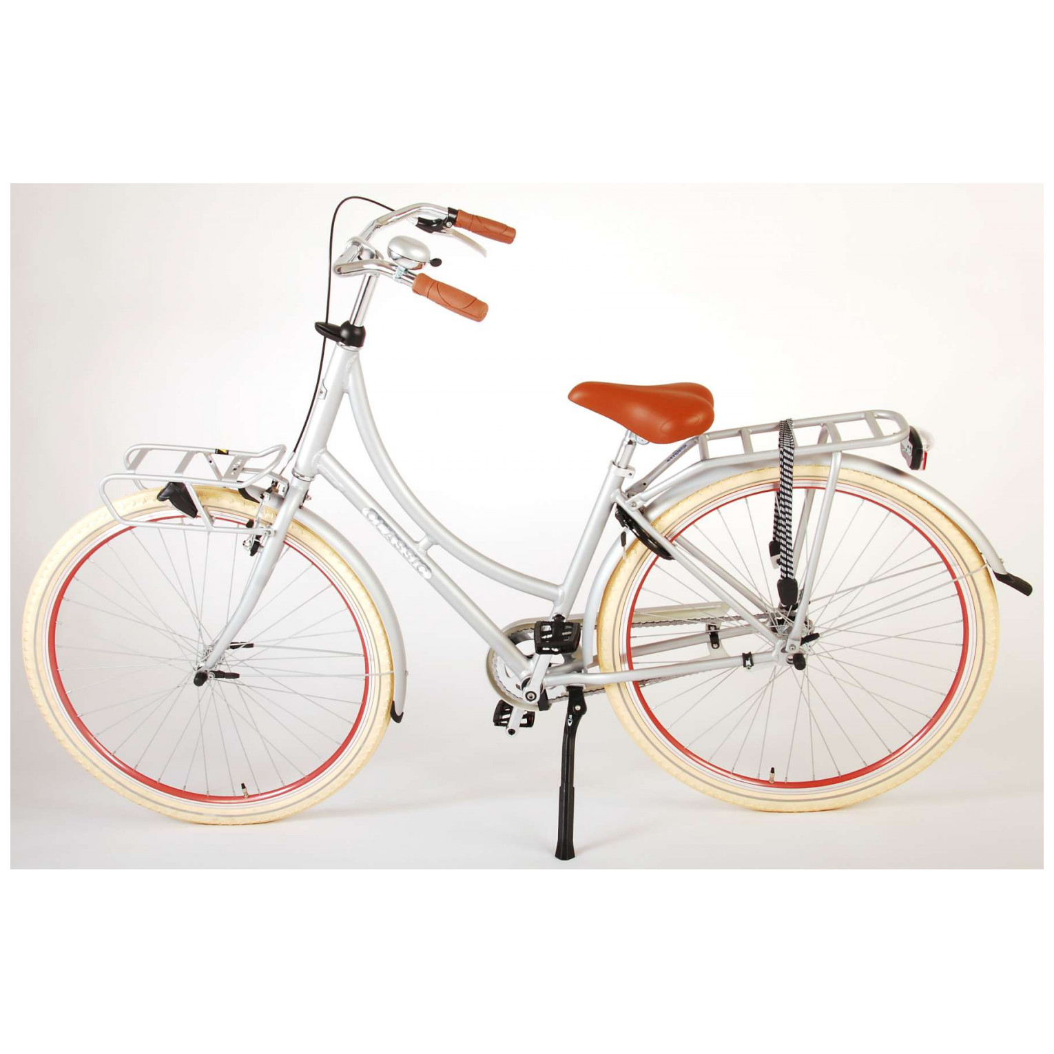 Volare Classic Oma Damesfiets - 45 centimeter - Mat Zilver