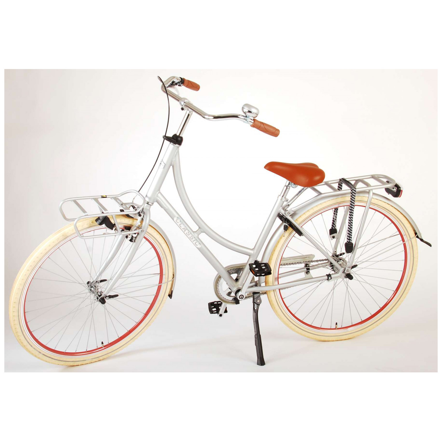 Volare Classic Oma Damesfiets - 45 centimeter - Mat Zilver