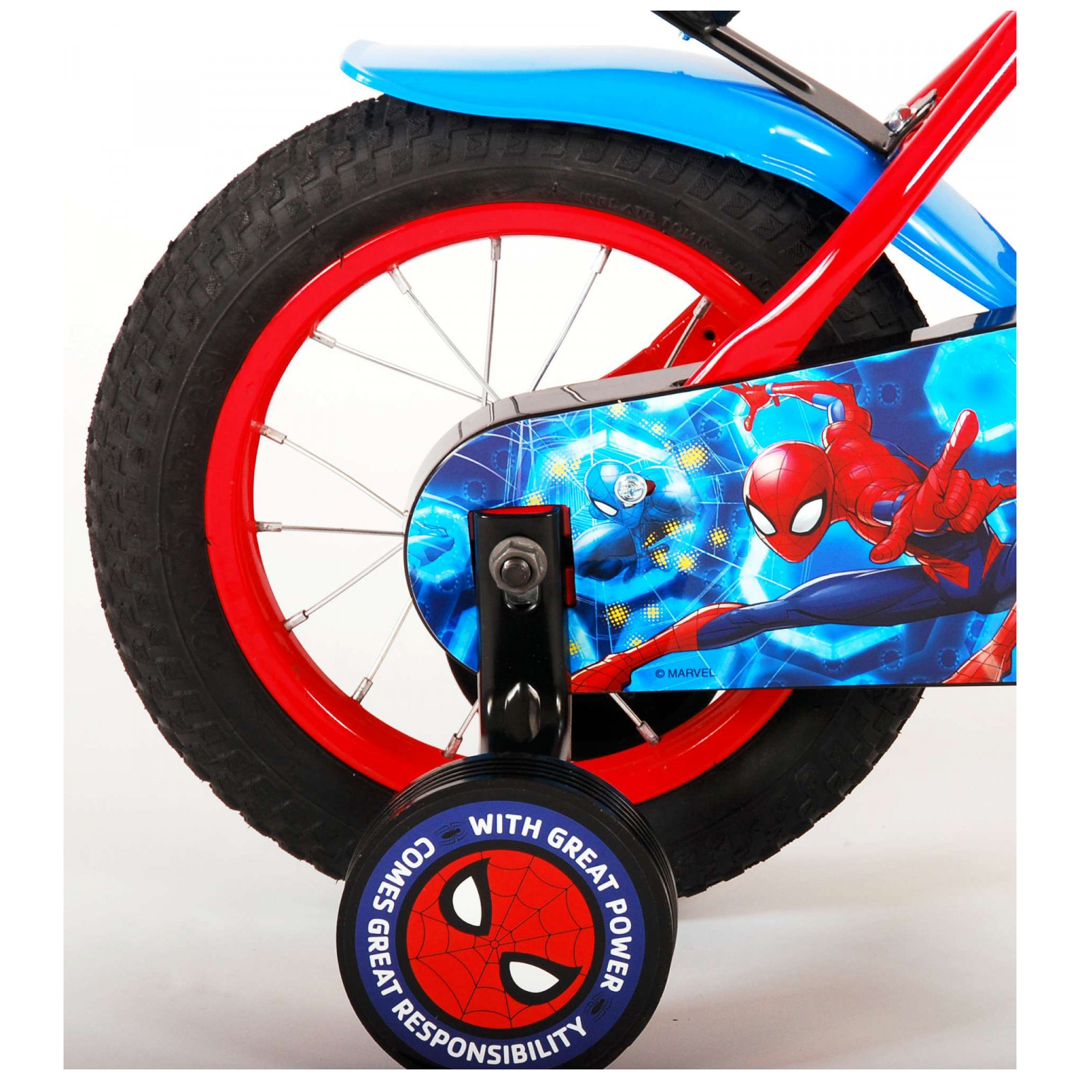 Spider-Man Fiets - 12 inch - Blauw/Rood