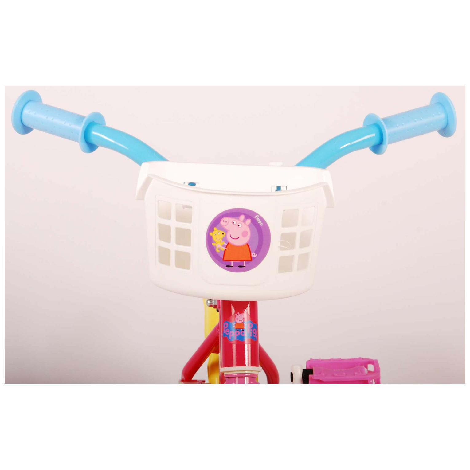 Peppa Pig Fiets - 10 inch - Roze/Blauw - Doortrapper