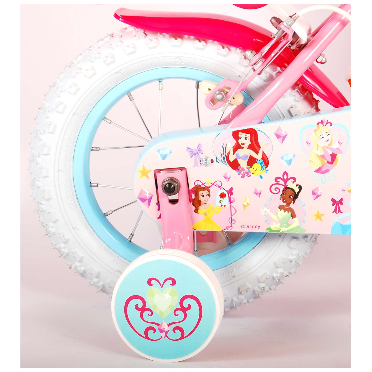 Disney Princess Fiets - 12 inch - Roze - Twee Handremmen