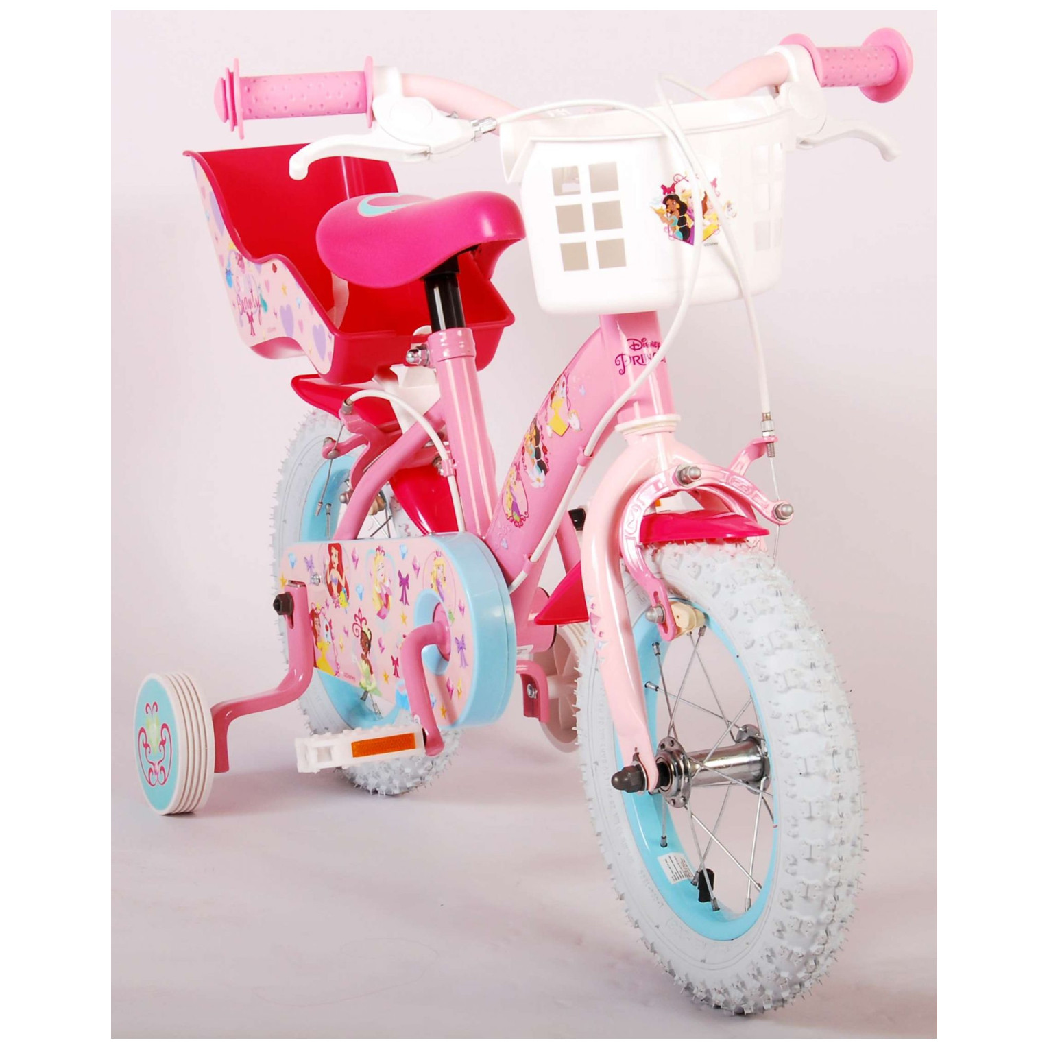 Disney Princess Fiets - 12 inch - Roze - Twee Handremmen