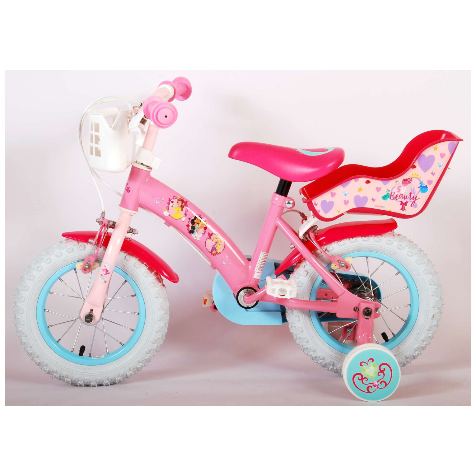 Disney Princess Fiets - 12 inch - Roze - Twee Handremmen