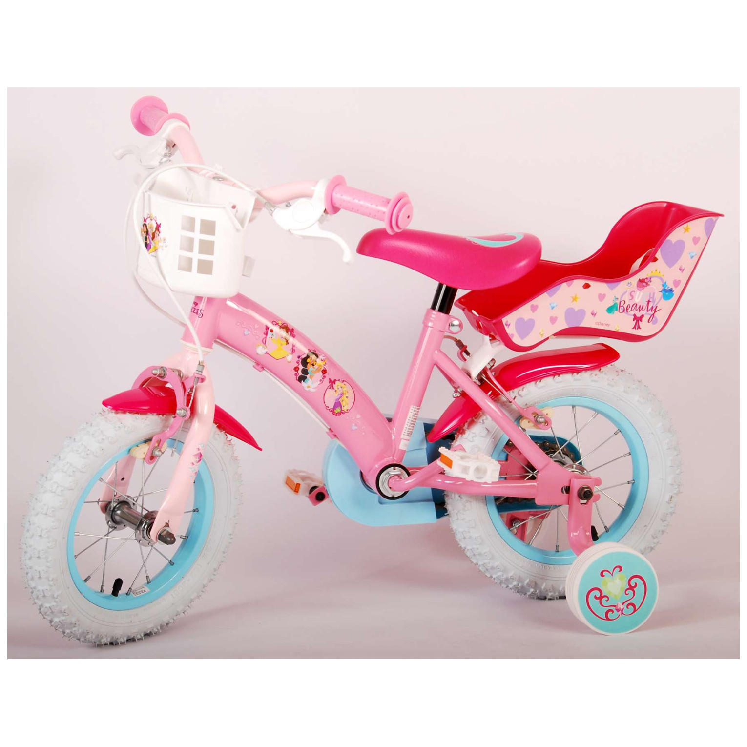 Disney Princess Fiets - 12 inch - Roze - Twee Handremmen