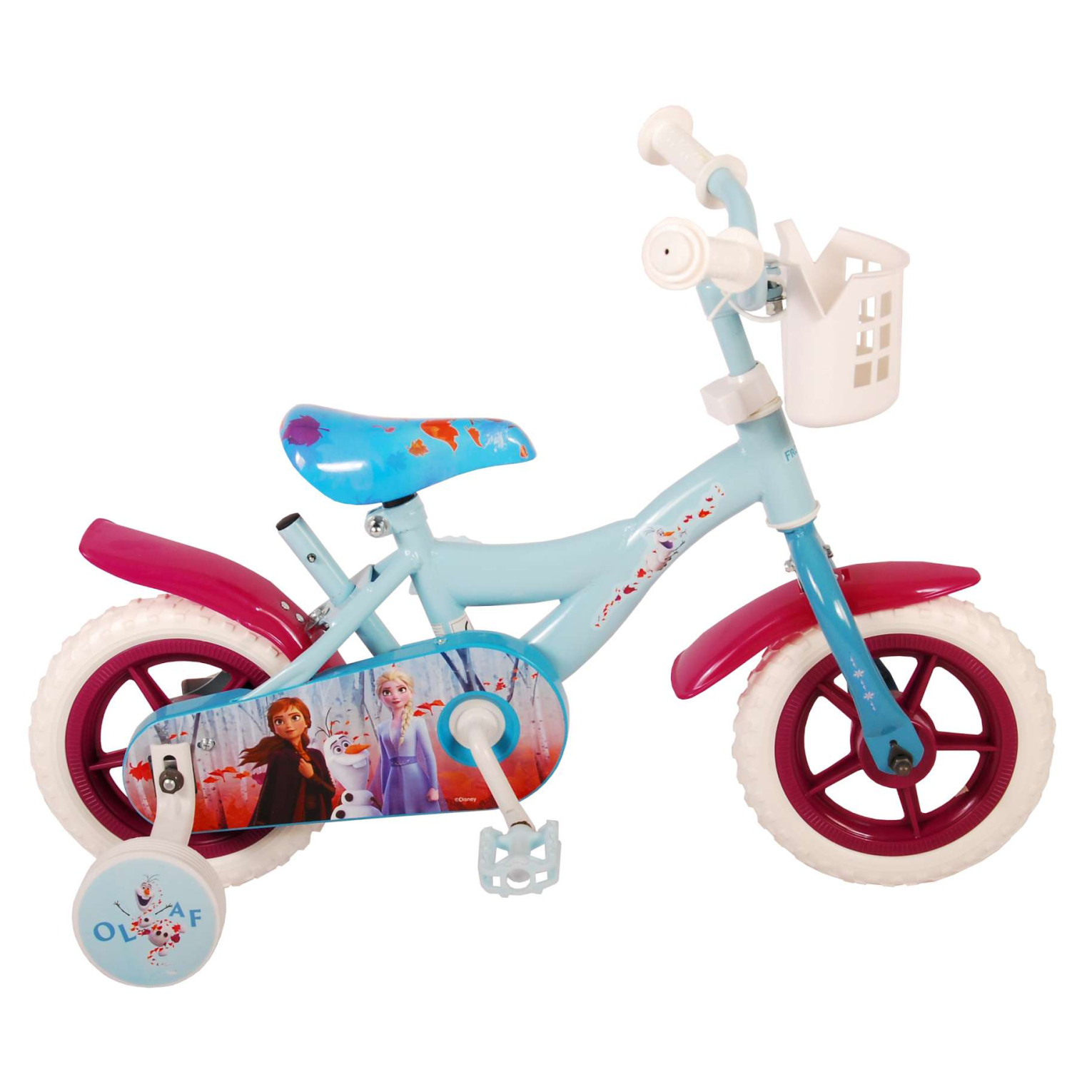 Disney Frozen 2 Fiets - 10 inch - Blauw/Paars - Doortrapper