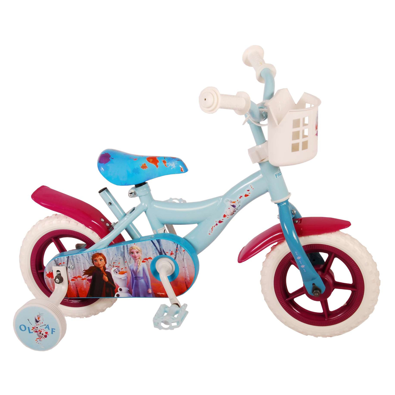 Disney Frozen 2 Fiets - 10 inch - Blauw/Paars - Doortrapper